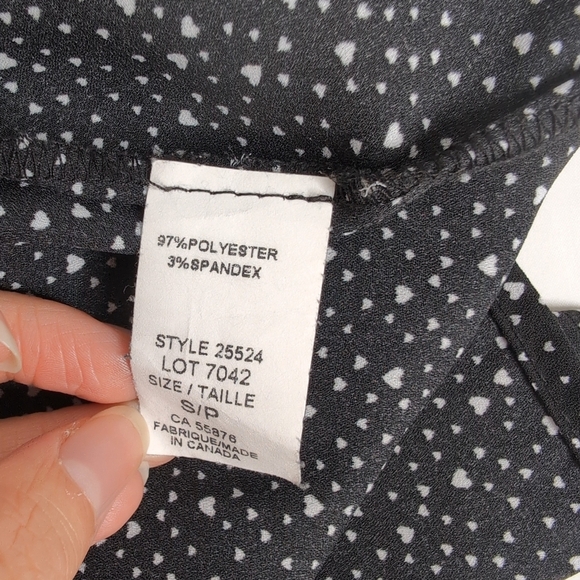 Artizan Robin Barre Black and White Patterned Blouse, Size S - Picture 5 of 7